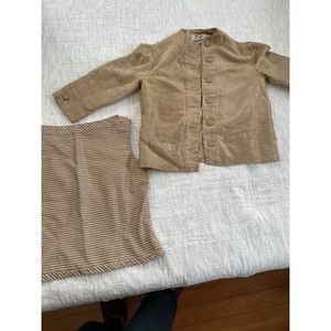 Vintage Carlye matching cardigan and boatneck tank set